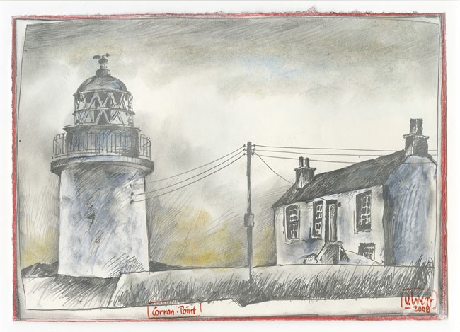Ole West "Corran Point" (Schottland) - Original- Zeichnung