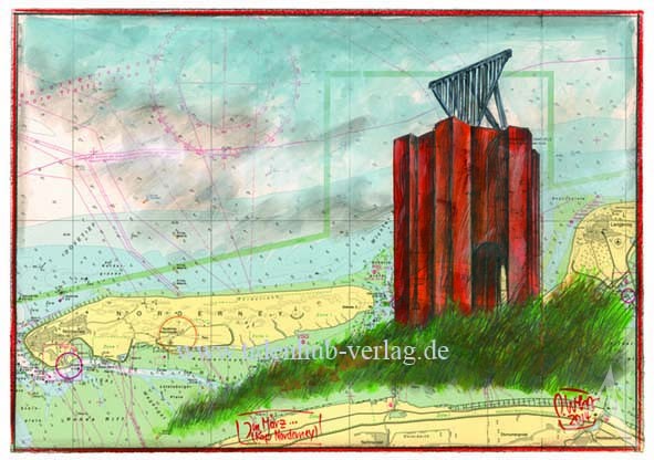 Kunstdruck auf LEINWAND "Kap Norderney" von OLE WEST, ca.: 50x70cm